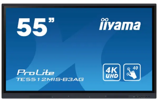 image of iiyama 55" TE5512MIS-B3AG 4K Ultra HD Touch Screen LCD Monitor