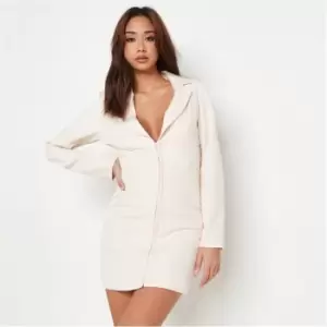 image of Missguided Petite Blazer Corset Mini Dress - Neutral