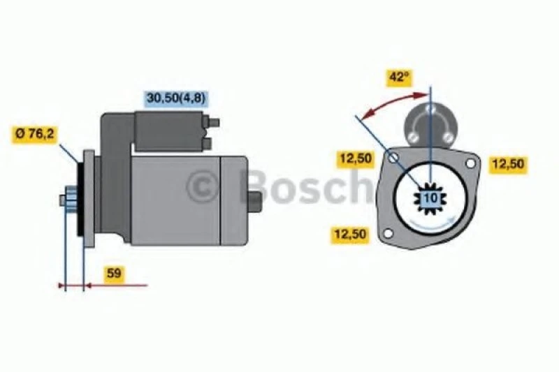 Image of Starter motor Bosch 0 986 020 330