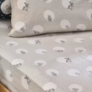 image of Peter Rabbit Spot Me Natural Fitted Sheet Natural