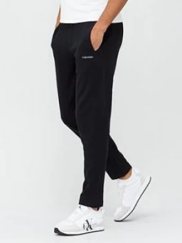 Image of Calvin Klein Logo Embroidery Sweatpants, Black, Size XS, Men