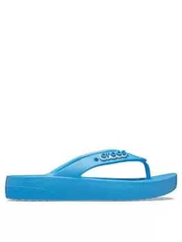 image of Crocs Crocs Classic Platform Flip Flops, Blue, Size 4, Women