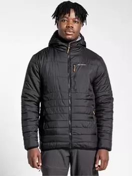 image of Craghoppers Compresslite VI Padded Hooded Jacket - Black, Size L, Men