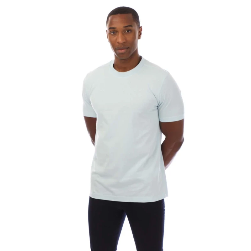 Image of Boss Logo Collar T-Shirt Blue male M