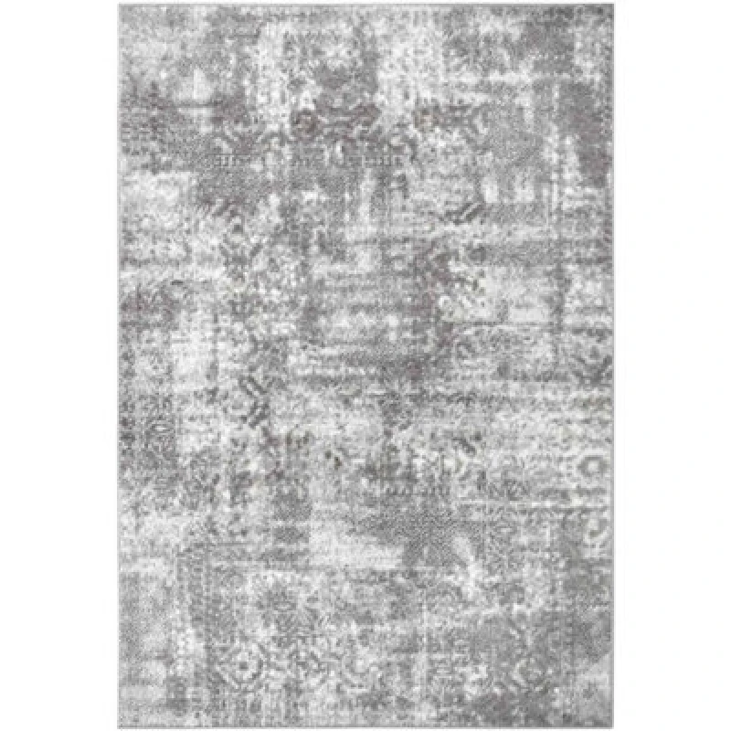 Image of The Rugs Shine Design Abstract Rug Soft Short Pile Modern Living Room In Grey