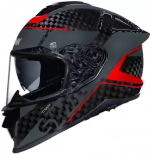 Image of SMK Titan Carbon Nero Helmet, red, Size XS, red, Size XS