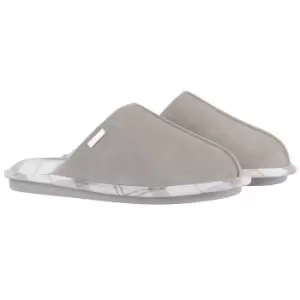 Image of Barbour Womens Simone Slippers Grey Suede/White/Grey 4