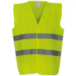 Image of Yoko Mens Hi Vis 2 Bands Vest/Waistcoat (Pack of 2) (3XL) (Yellow) - Yellow