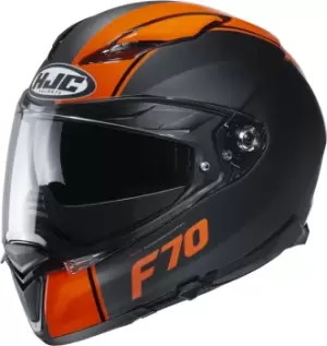 image of HJC F70 Mago Helmet, black-orange, Size S, black-orange, Size S