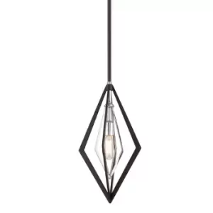 Image of Javelin 1 Light Mini Pendant Bronze With Polished Stainless