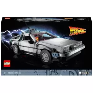 image of LEGO Icons Back to the Future Time Machine Car Set (10300)