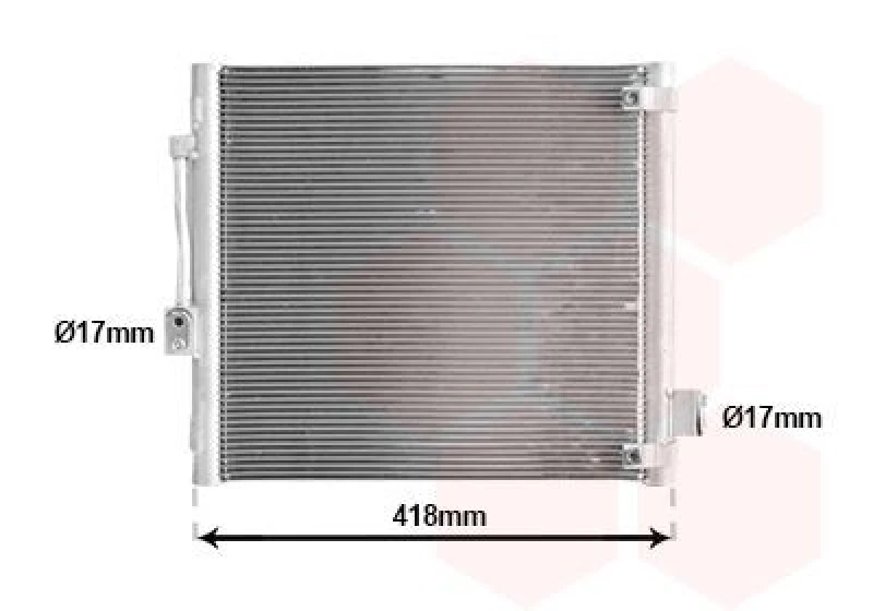 Image of VAN WEZEL Air conditioning condenser VAN WEZEL 69015702