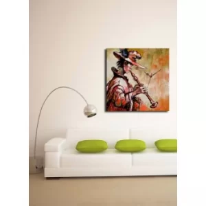 4545CS-22 Multicolor Decorative Canvas Wall Clock