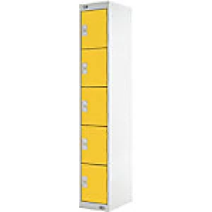 Image of LINK51 Locker Nest Grey, Yellow 300 x 450 x 1,800 mm
