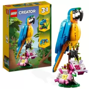 image of LEGO Creator 3 in 1 Exotic Parrot Animals Building Toy 31136