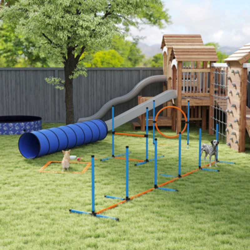 Image of Pawhut Dog Agility Training Equipment, 8Pcs Agility Training Set For Garden