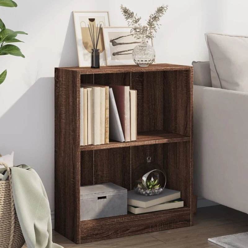 Image of VIDAXL Bookshelf Brown Oak 60x24x76cm Engineered Wood Vidaxl 8720286931516