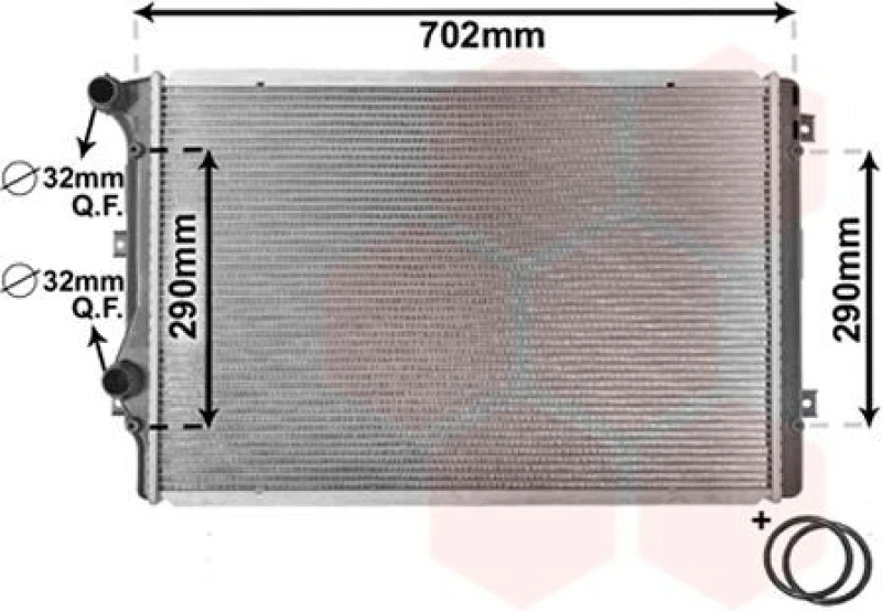 Image of VAN WEZEL Engine radiator VAN WEZEL 58002207
