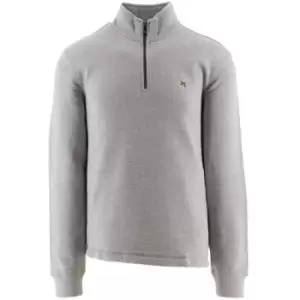 Image of Ted Baker Light Grey Kilbrn Half-Zip Sweatshirt