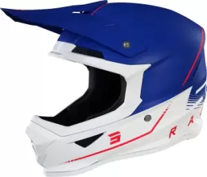 Shot Furious Raw 3.0 Motocross Helmet, white-red-blue Size M white-red-blue, Size M