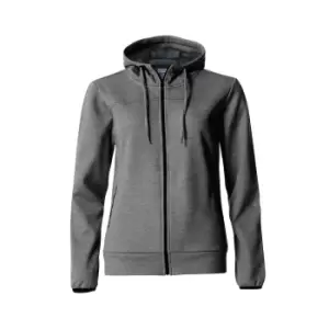 Image of Clique Womens/Ladies Ottawa Melange Full Zip Hoodie (XXL) (Grey Melange)