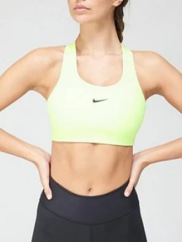 Image of Nike Medium Support Padded Swoosh Sports Bra - Volt , Volt Size M Women