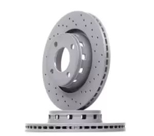 Image of ZIMMERMANN Brake disc AUDI 100.1222.52 8A0615301A,8A0615301E Brake rotor,Brake discs,Brake rotors
