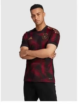 Image of adidas Mens Germany Away 22/23 Replica Shirt, Black, Size 2XL, Men