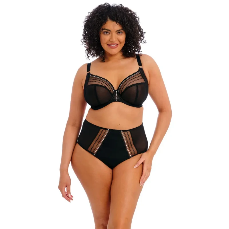 Image of Elomi Womens underwired plunge bra Elomi Matilda Noir Female 85J