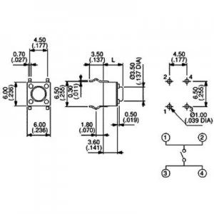 APEM PHAP3301D Pushbutton 12 Vdc 0.05 A 1 x OffOn momentary