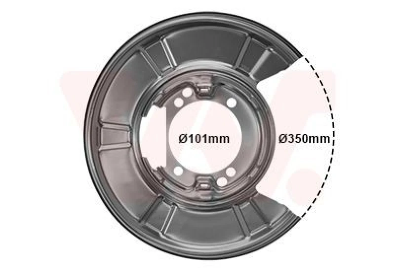 Image of VAN WEZEL Brake disc backing plate VAN WEZEL 3077371