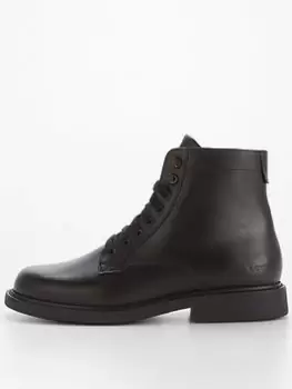 image of Levis Amos Leather Boots - Black, Size 8, Men