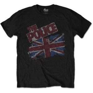 image of The Police - Vintage Flag Mens XX-Large T-Shirt - Black