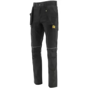 Image of CAT Workwear Mens Stretch Slim Cut Pocket Work Trousers 30- Waist 30', Inside Leg 32'
