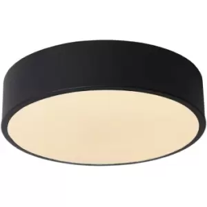 Image of Lucide Lighting - Lucide unar - Flush Ceiling Light - Ø20cm - LED Dim. - 1x12W 2700K - 3 StepDim - Black