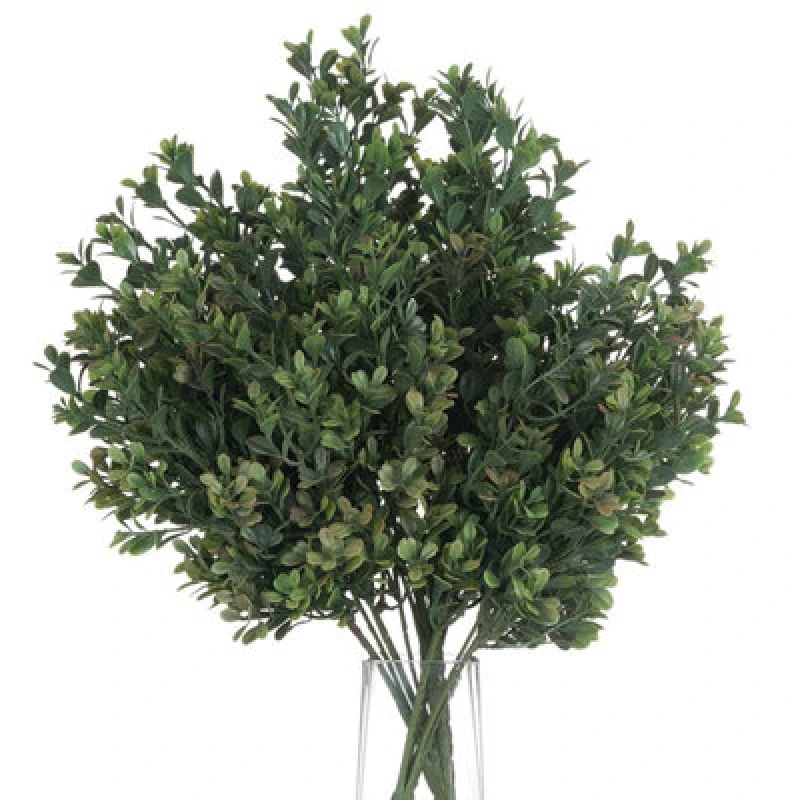 Image of Hill Interiors Artificial Faux Red Tipped Leaf Spray Green (One Size)