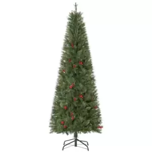 Image of Christmas Tree Slim 5' with Berries - HOMCOM TJ Hughes