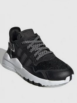 Image of Adidas Originals Nite Jogger Childrens Trainers - Black/White