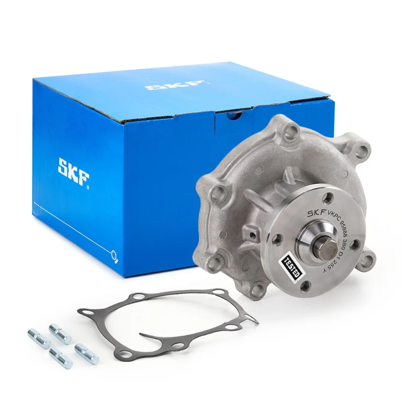 Image of SKF VKPC 95888 Water pump for V-ribbed belt use, with studs, with gaskets/seals Water Pump (1260)