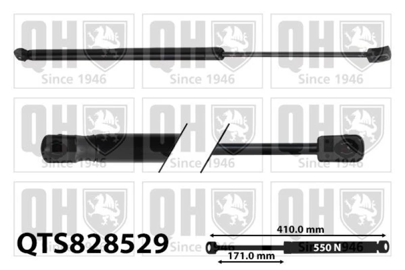 Image of QUINTON HAZELL Tailgate strut QUINTON HAZELL QTS828529