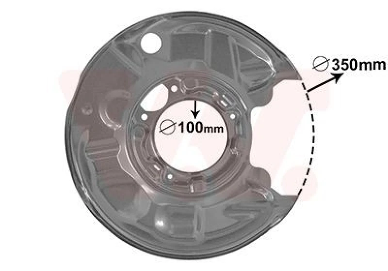 Image of VAN WEZEL Brake disc backing plate VAN WEZEL 3032374