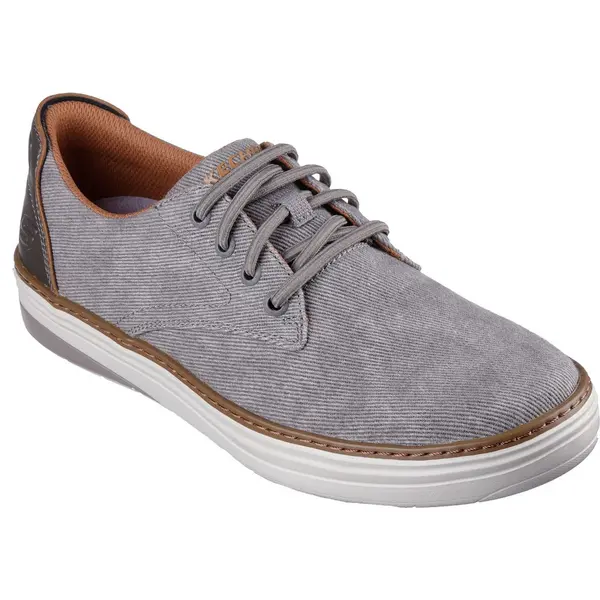 Image of Skechers Mens Hyland - Ratner Slip On Canvas Shoes UK Size 7 (EU 41) Taupe SKE2266-TPE-7