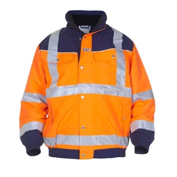 Image of Furth High Visibility SNS Pilot Jacket Two Tone Orange/Navy - Size S