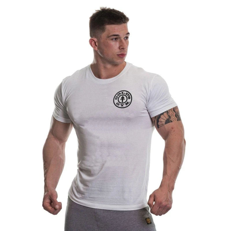 Image of Golds Gym Basic Left Chest T-Shirt Mens - White White M