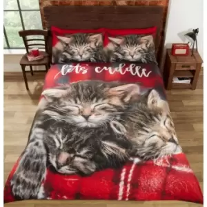 Image of Cuddle Cats Duvet Set - Double