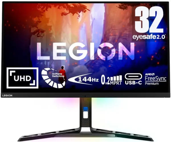 image of Lenovo Legion 32" 66F9UAC6US 4K Ultra HD IPS Gaming LED Monitor