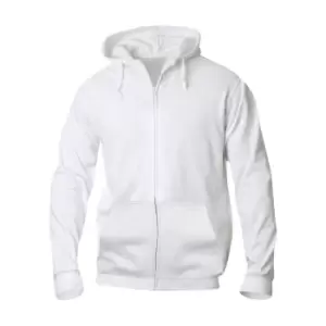 Image of Clique Mens Basic Full Zip Hoodie (3XL) (White)