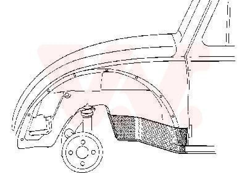 Image of VAN WEZEL Rocker panel VAN WEZEL 5801.08