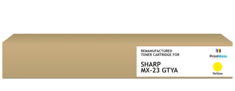 Image of PrintMate Sharp MX-23 GTYA. remanufactured toner. Yellow 10000p