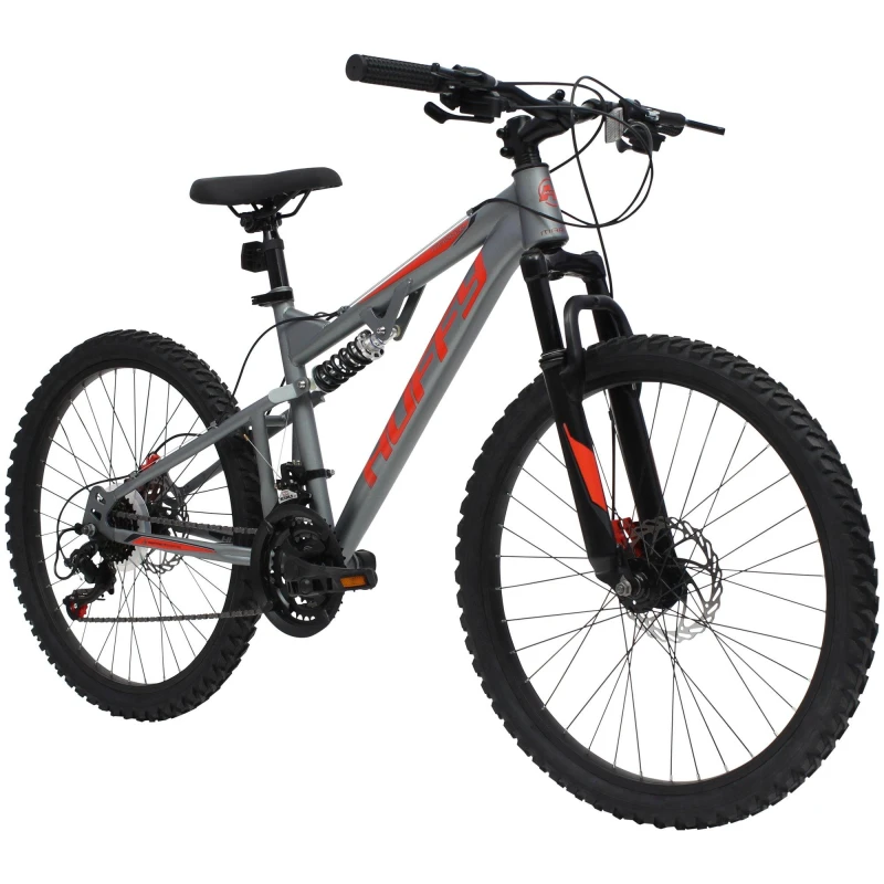 Image of Huffy Marker Full Suspension MTB Bike 21spd Gunme Grey unisex GREY